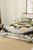 Marka Nevresim Takımı Çift Kişilik Pamuklu Saten Kumaş 6 Parça 3D Dijital Baskı Duvet Cover Set