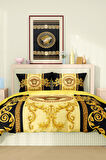 Marka Nevresim Takımı Çift Kişilik Pamuklu Saten Kumaş 6 Parça 3D Dijital Baskı Duvet Cover Set