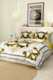 Marka Nevresim Takımı Çift Kişilik Pamuklu Saten Kumaş 6 Parça 3D Dijital Baskı Duvet Cover Set