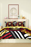 Marka Nevresim Takımı Çift Kişilik Pamuklu Saten Kumaş 6 Parça 3D Dijital Baskı Duvet Cover Set