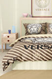 Marka Nevresim Takımı Çift Kişilik Pamuklu Saten Kumaş 6 Parça 3D Dijital Baskı Duvet Cover Set