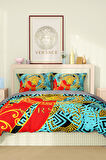 Marka Nevresim Takımı Çift Kişilik Pamuklu Saten Kumaş 6 Parça 3D Dijital Baskı Duvet Cover Set