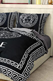 Marka Nevresim Takımı Çift Kişilik Pamuklu Saten Kumaş 6 Parça 3D Dijital Baskı Duvet Cover Set