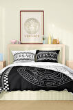 Marka Nevresim Takımı Çift Kişilik Pamuklu Saten Kumaş 6 Parça 3D Dijital Baskı Duvet Cover Set