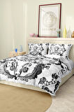 Marka Nevresim Takımı Çift Kişilik Pamuklu Saten Kumaş 6 Parça 3D Dijital Baskı Duvet Cover Set