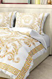 Marka Nevresim Takımı Çift Kişilik Pamuklu Saten Kumaş 6 Parça 3D Dijital Baskı Duvet Cover Set