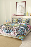Marka Nevresim Takımı Çift Kişilik Pamuklu Saten Kumaş 6 Parça 3D Dijital Baskı Duvet Cover Set