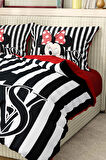 Marka Nevresim Takımı Çift Kişilik Pamuklu Saten Kumaş 6 Parça 3D Dijital Baskı Duvet Cover Set