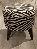 MERCAN MOBİLYA Leopar Desenli Puf Bench43 cm