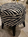 MERCAN MOBİLYA Leopar Desenli Puf Bench43 cm