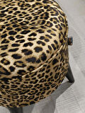 MERCAN MOBİLYA Leopar desenli Puf Bench 43 cm