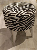 MERCAN MOBİLYA Leopar Desenli Puf Bench 43 cm