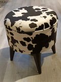 MERCAN MOBİLYA Puf Bench Leopar desen 43 cm