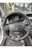 Renault Fluence Nikelajlı Tuşsuz Kaplama Deri Direksiyon Kılıfı