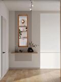 Ceviz renk Ahşap çerçeve duvara ayna 121x37 cm antre hol boy ayna