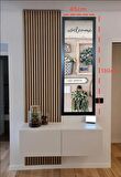 Siyah Ahşap boy ayna hol antre room 130x45