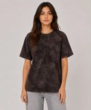 Livizmir Moda Yıkamalı Washed Effect Tişört Bisiklet Yaka Sokak Stil Kısa Kol T-Shirt - Siyah