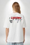 Livizmir Moda 30 Ağustos Zafer Bayramı Atatürk Temalı Oversize Bisiklet Yaka T-shirt - Beyaz