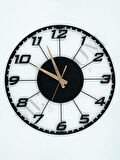 Dekoratif Türkçe Rakamlı Metal Duvar Saati 45x45cm