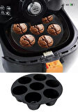 Tüm Airfryerlara Uyumlu Silikon Muffin Pişirme Kabı / 7 Bölmeli Kek Kalıbı / Bpa Free