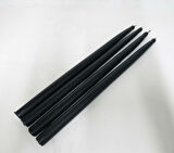 Bozkurt Konik Şamdan Mum Fener Mumu - Siyah - 24 Cm. - 4 Adetlik Paket