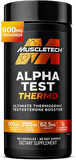 MuscleTech Thermogenic Testosterone Booster for Men AlphaTest Thermo Tribulus Terrestris 90 Caps