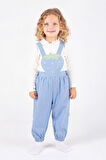 Miniğimin Cicileri salopet 2 li Kız Çocuk Takım - Açık Mavi