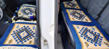Reversible Oto Koltuk Kilim Seti • 3 Parça • Makine Dokuma • Akrilik & Polyester • Saçaklı
