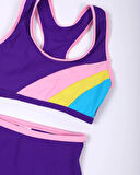 Kız Çocuk Şortlu Bikini- Yüzücü Myo5956