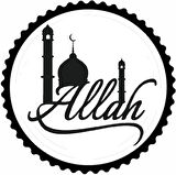 Miyrem Cami Motifli Allah Lafz ı Şerifi Sticker 30 x 30 cm
