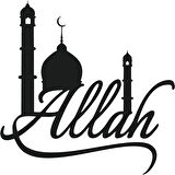 Miyrem Allah Lafzı Ve Cami Sticker 10 x 10 Cm