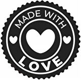 Miyrem Siyah Beyaz Aşk Tasarım Sticker 40 x 40 cm