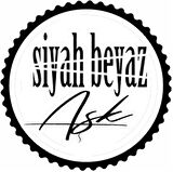 Miyrem Siyah Beyaz Aşk Tasarım Sticker 50 x 50 cm