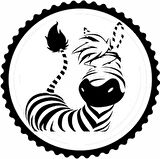 Miyrem Sevimli Zebra Tasarım Sticker 50 x 50 cm