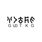 Miyrem Göktürkçe GÖKTUĞ İsmi Yazı Sticker Yükseklik 5 Cm