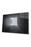  Miyrem Glasses Collection -A1^#  Siyah Beyaz Geometrik Bina Cam Tablo, Cam Tablo