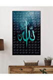  Miyrem Glasses Collection -A1^#  Esmaül Hüsna Allah'ın İsimleri ve Sıfatları Dini İslami Cam Tablo