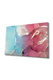  Miyrem Glasses Collection -A1^#  Pembe ve Mavi Soyut Cam TabloCam Tablo