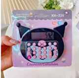 Kuromi Karekteri Figürlü Çok Fonsiyonlu Pilli Hesap Makinası Okul Kırtasiye Ofis İhtiyaçları Hediyelik