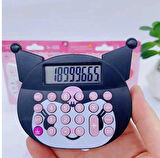 Kuromi Karekteri Figürlü Çok Fonsiyonlu Pilli Hesap Makinası Okul Kırtasiye Ofis İhtiyaçları Hediyelik