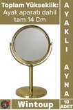 #Ayna Hediyelik Dekoratif Masaüstü Şık Tasarım Küçük Boy Düğün Organizasyon Ayaklı Gold Ayna 10'lu