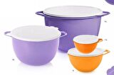 Tupperware Büyük Renkli 4 lü Miksim Saklama Kabı Set