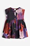 Next Baby % 100 Pamuklu Mor Batik Keten Elbise