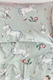 Next Baby Pamuklu Pembe Unicorn Desenli 2’li Nevresim Seti