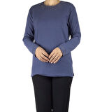 KADIN YAKA VE KOLAĞZI TAŞ İŞLEMELİ MEVSİMLİK BLUZ