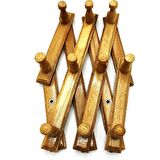 Ahşap Akordiyon Askı 10 Topuzlu