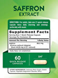 Nature's Truth Saffron(Safran) Extract Capsules | 60 Count | Concentrated Extract | Non-GMO & Gluten Free