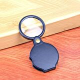 Cep Büyüteç, 70 Mm 10 X Mini Büyüteç Katlanır Büyüteç Dönen Koruyucu Kılıflı Deri Çanta, Bilim Sınıf
