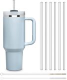 Cam Pipet Tekrar Kullanılabilir Pipet,Düz,20cm+Ve Plastik İçermeyen Temizlik Fırçası