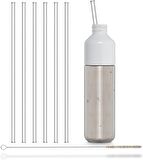 Cam Pipet Tekrar Kullanılabilir Pipet,Düz,20cm+Ve Plastik İçermeyen Temizlik Fırçası